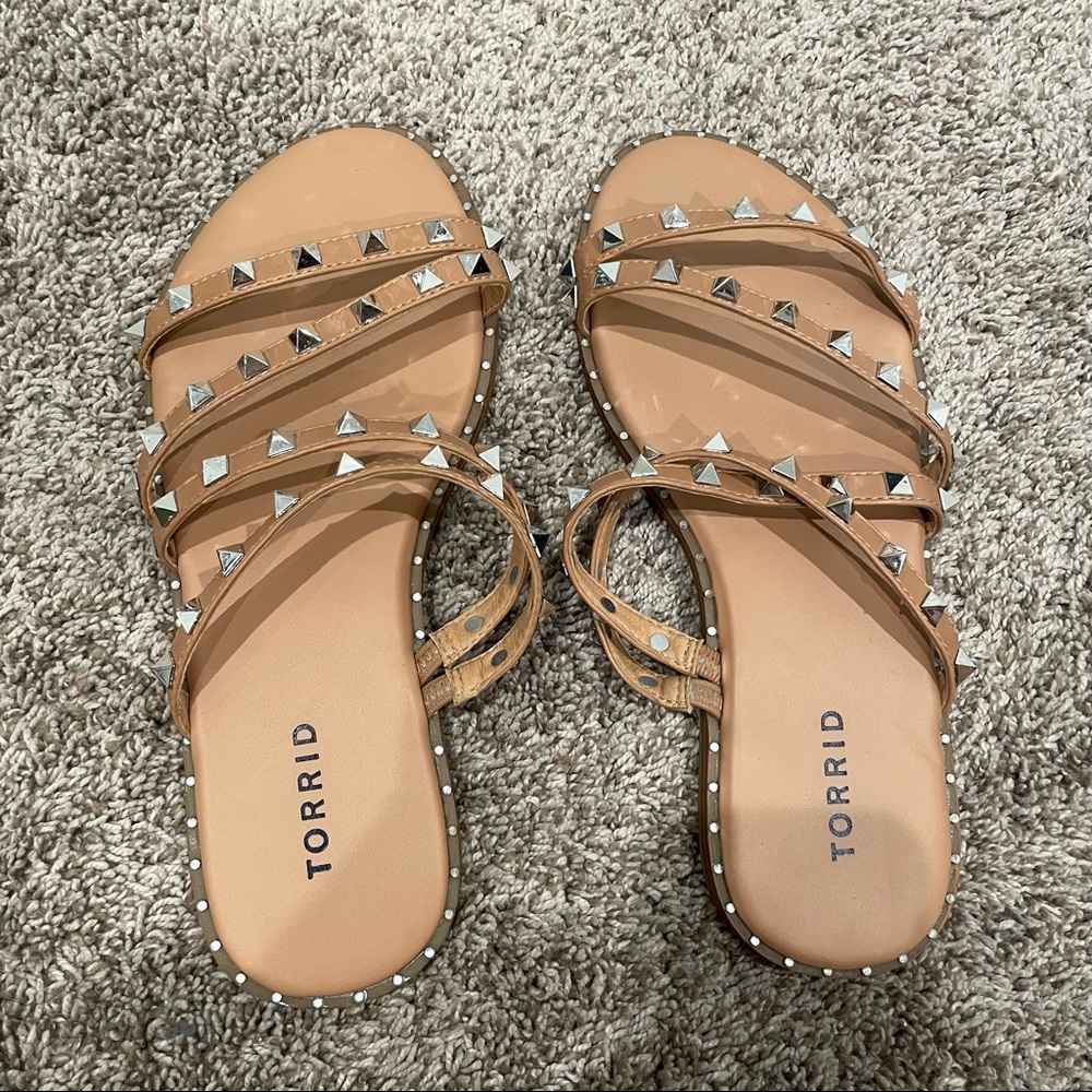 TORRID STUDDED SANDALS WIDE WIDTH